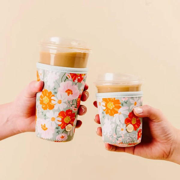 Sip Savvy Drink Sleeve-Bouquet Beauty Sage Large