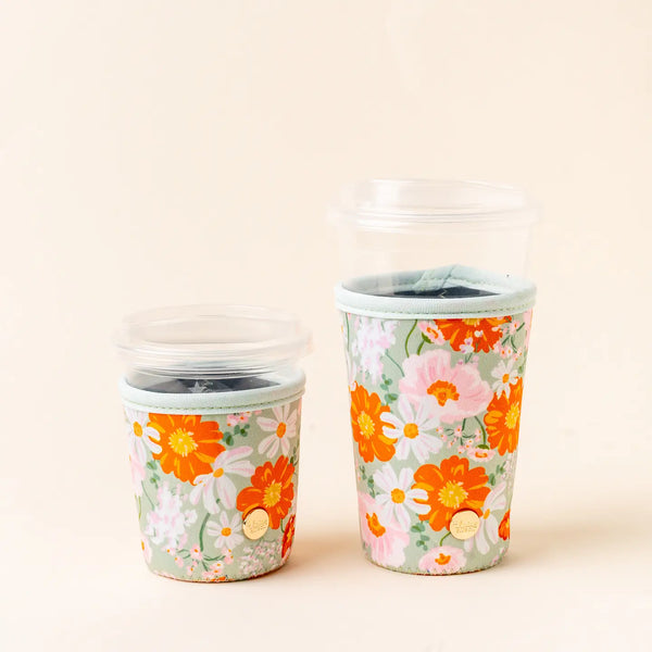 Sip Savvy Drink Sleeve-Bouquet Beauty Sage Large