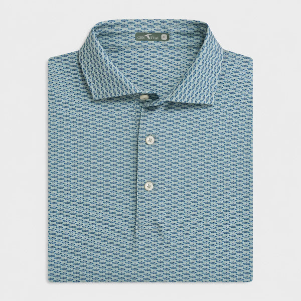 Youth Trout Run Printed Performance Polo