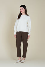 MOCK NECK COCOON SWEATER: Ivory