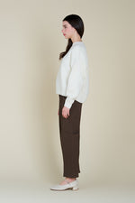 MOCK NECK COCOON SWEATER: Ivory