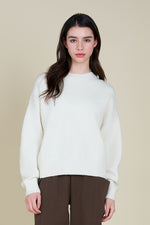 MOCK NECK COCOON SWEATER: Ivory