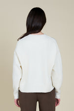 MOCK NECK COCOON SWEATER: Ivory