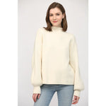 Cream Mock Neck Sweater