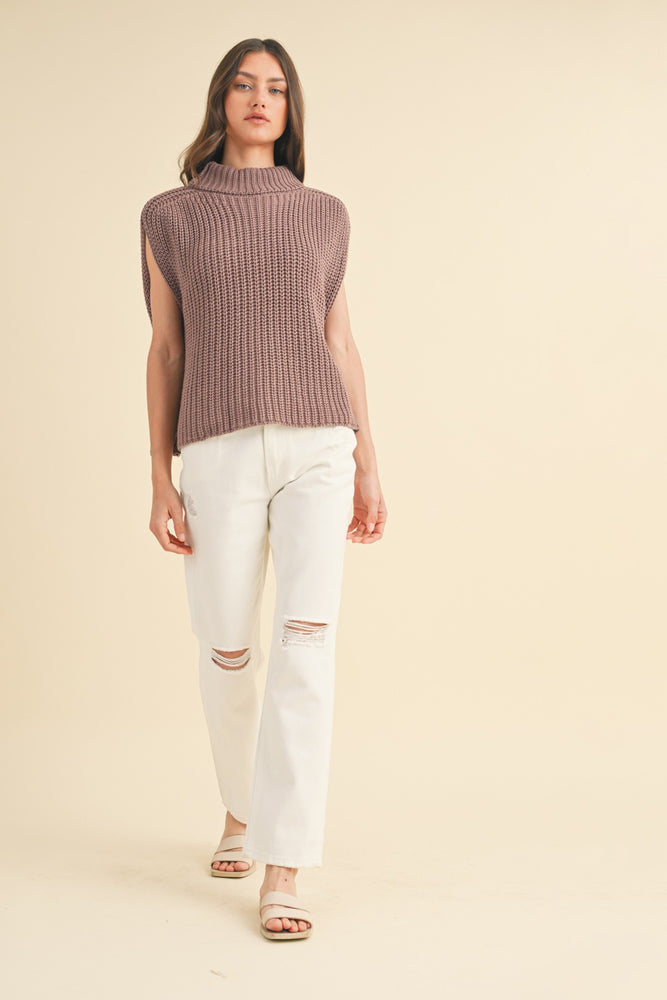 Red Bean Turtleneck Sweater Top