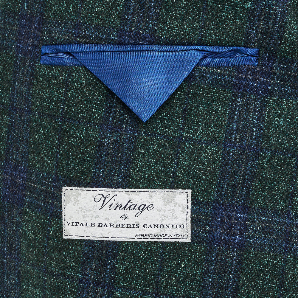 Vitale Barberis Pine/True Navy Plaid Sport Coat - Smoke Pine