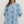 Chambray Embroidered Puff Sleeve Mini Dress