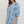 Chambray Embroidered Puff Sleeve Mini Dress