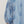 Chambray Embroidered Puff Sleeve Mini Dress