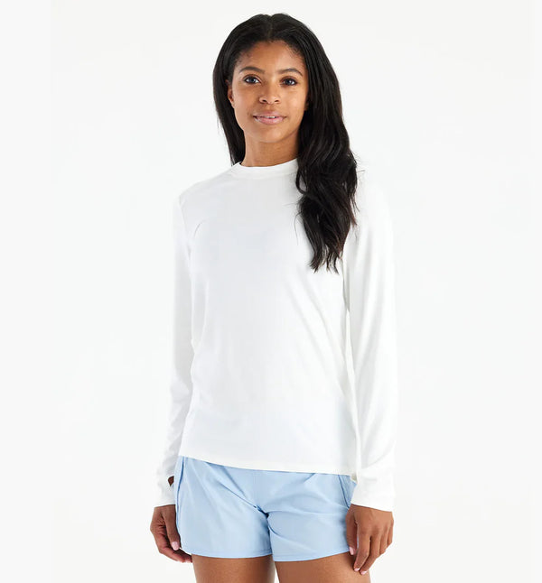 Women's Bamboo Shade Long Sleeve II - Bright white