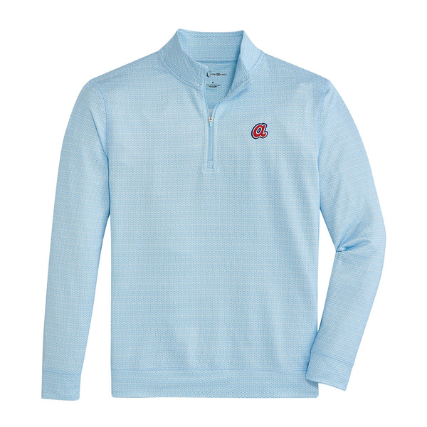 Atlanta Braves Feather Printed Performance 1/4 Zip - White