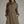 Army Solid Long Balloon Sleeve Mini Dress w Drawstring Waist