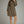 Army Solid Long Balloon Sleeve Mini Dress w Drawstring Waist