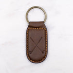 Golf Leather Embossed Keychain