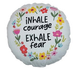 16" Round Printed & Embroidered Pillow, 2 Styles