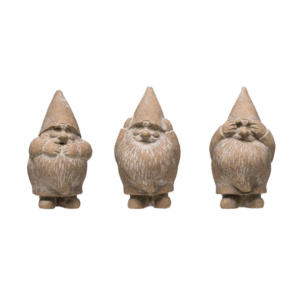 Cement Hear, Speak, See No Evil Gnome