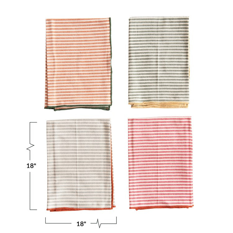 Color Stripe Cotton Napkin