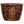 Enamel Pot, Brown