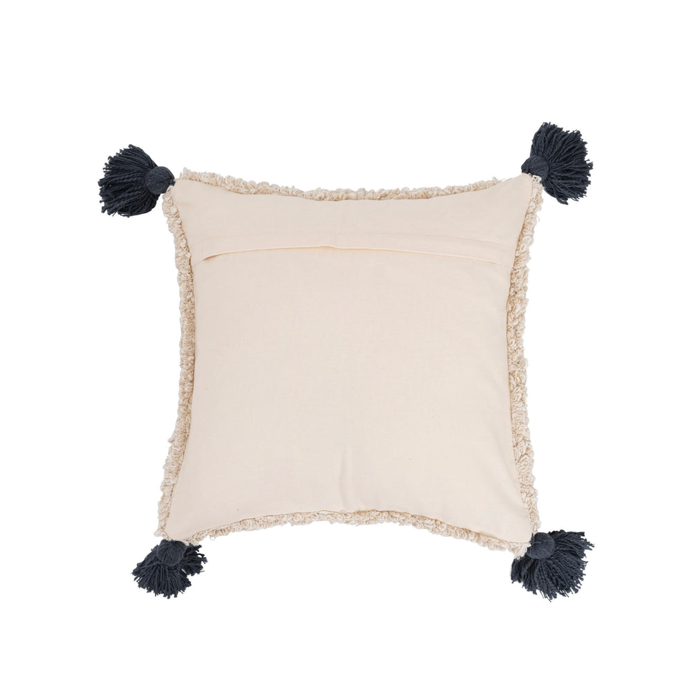 Cotton Punch Hook Pillow with Bee