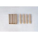 Unscented Pleated Taper Candles in Box, Set of 12