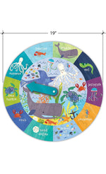 Under The Sea 72-Piece Round Jigsaw Puzzle for Kids