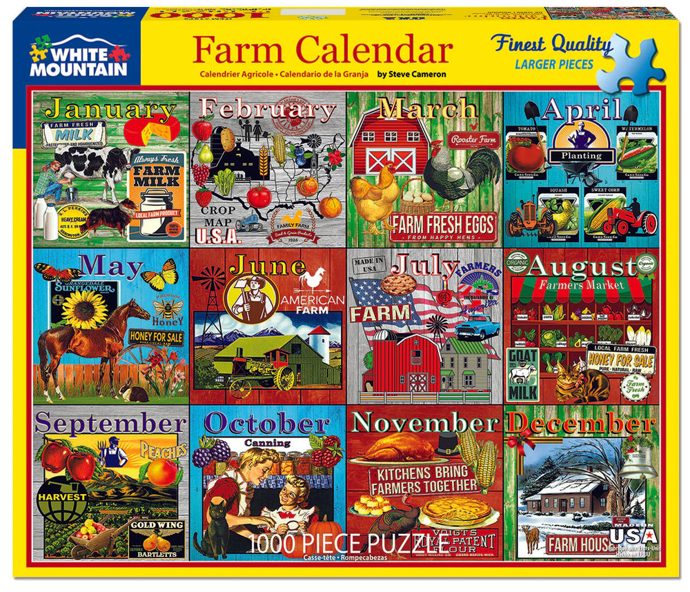 Farm Calendar Puzzle: 1000pz