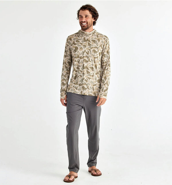 Men's Bamboo Lightweight Hoody Barrier Island Camo