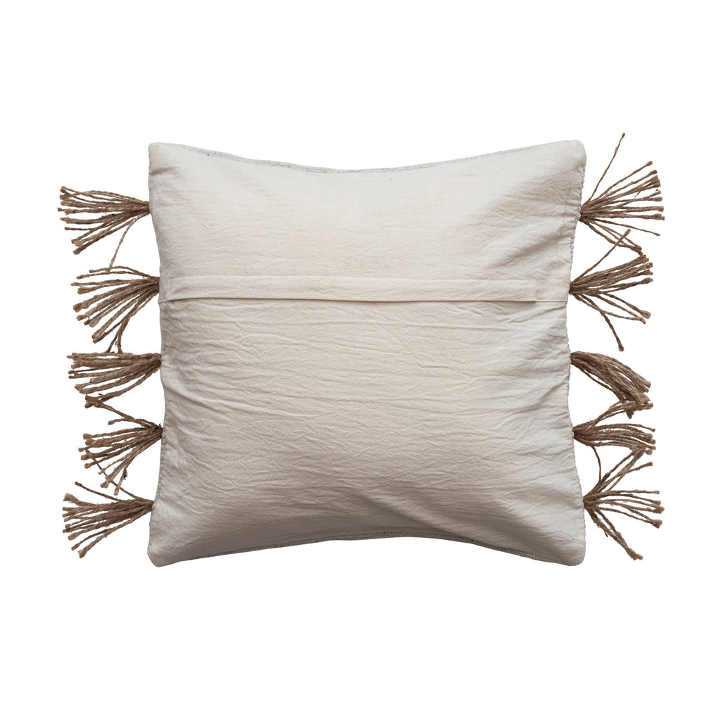 Woven Jute & Cotton Dhurrie Pillow