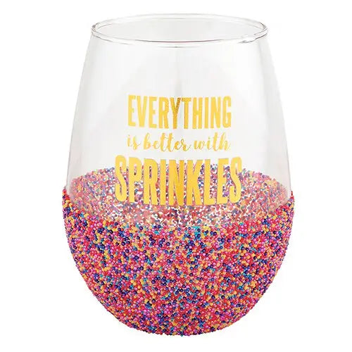 Everything is Better with Sprinkles Wine Glass