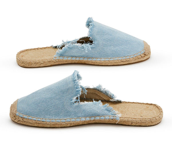 Step Forward Denim Espadrille Slide
