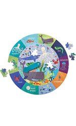 Under The Sea 72-Piece Round Jigsaw Puzzle for Kids