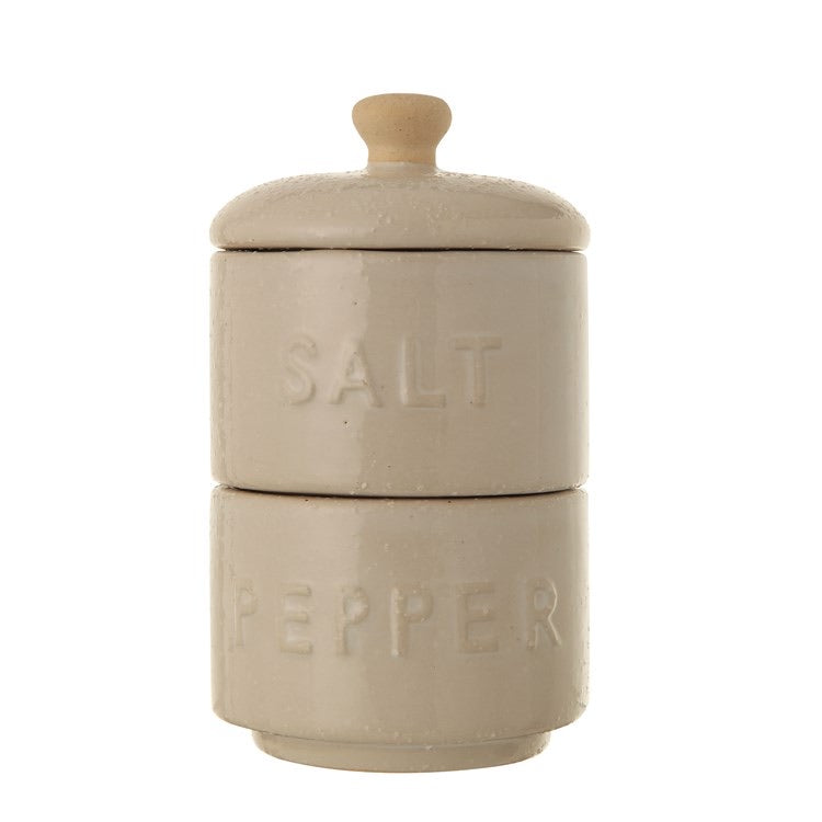 Stackable Salt and Pepper Pots