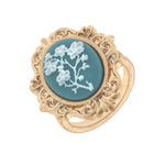 CANVAS Style x @ChappleChandler Sparky Floral Ring in Wedgwood Blue, Size 7