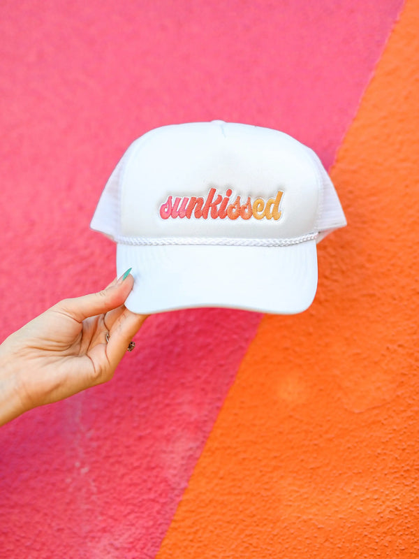 Sunkissed Embroidered - White Trucker Hat