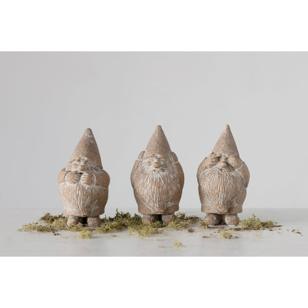 Cement Hear, Speak, See No Evil Gnome