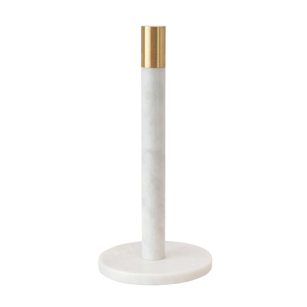 Marble Towel Holder with Brass Top