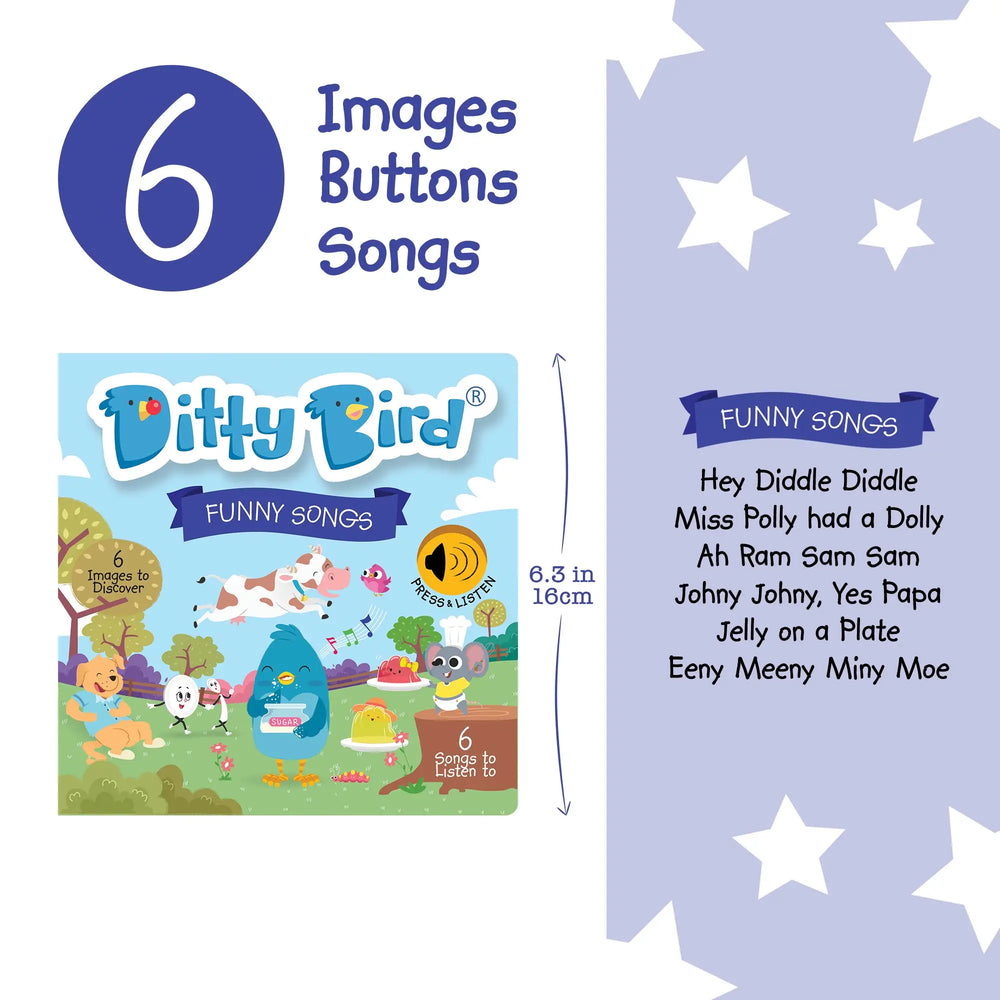 Ditty Bird Baby Sound Book screen-free toy : Funny Songs