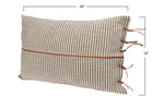 Cotton Ticking Striped Lumbar Pillow