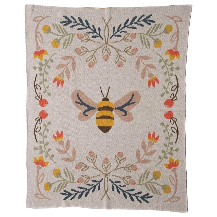Cotton Blanket with Bee