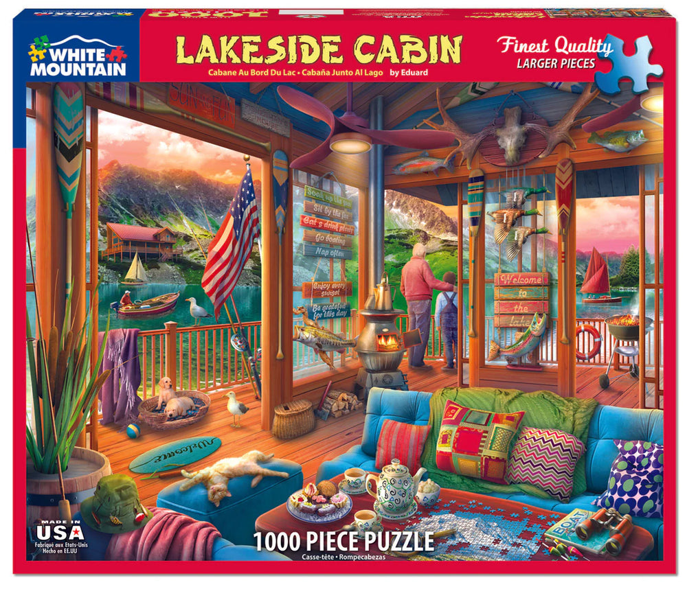 Lakeside Cabin Puzzle: 1000pz