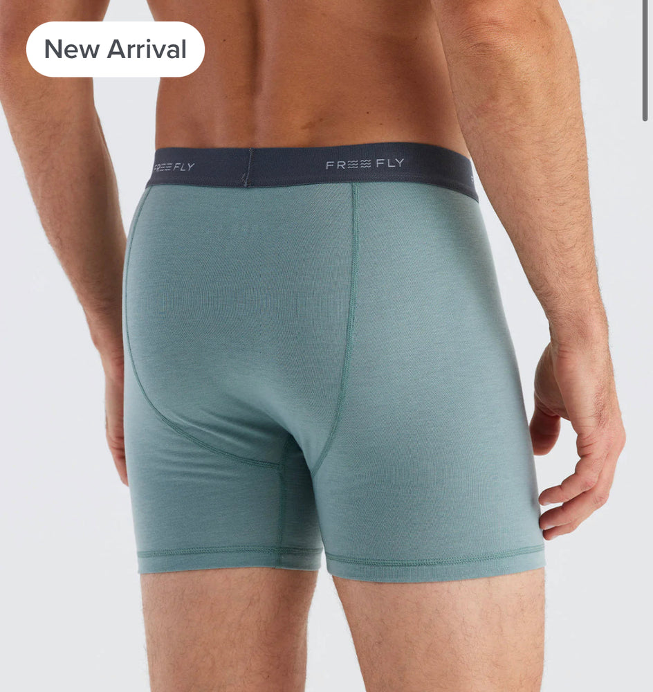 Men's Bamboo Clearwater Boxer Brief -Shale Green