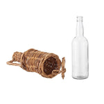 Rattan Wrapped Glass Pitcher