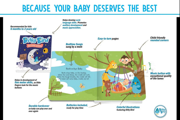 Ditty Bird Baby Sound Book: Bedtime Songs - Storytime