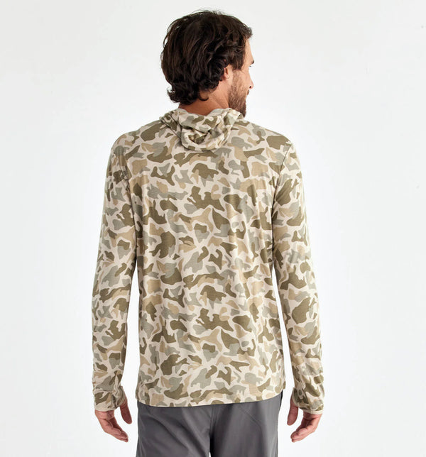 Men's Bamboo Lightweight Hoody Barrier Island Camo