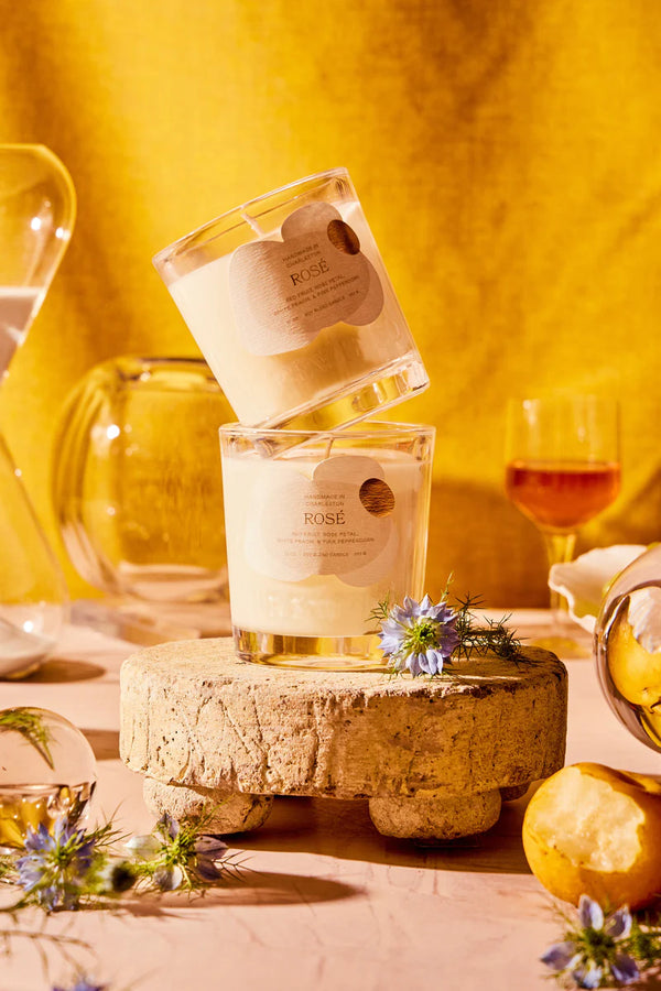 Rewined Rose Candle