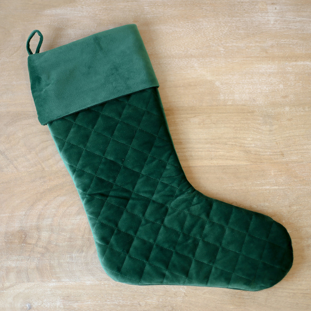 Quilted Stocking in Green
