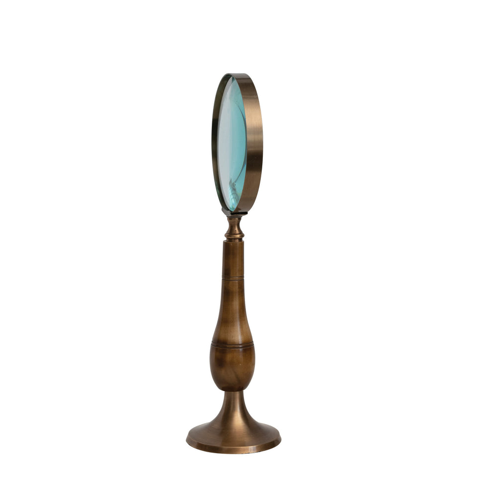Brass & Bone Magnifying Glass on Stand