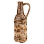 Rattan Wrapped Glass Pitcher
