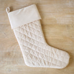 Quilted Stocking in Cream
