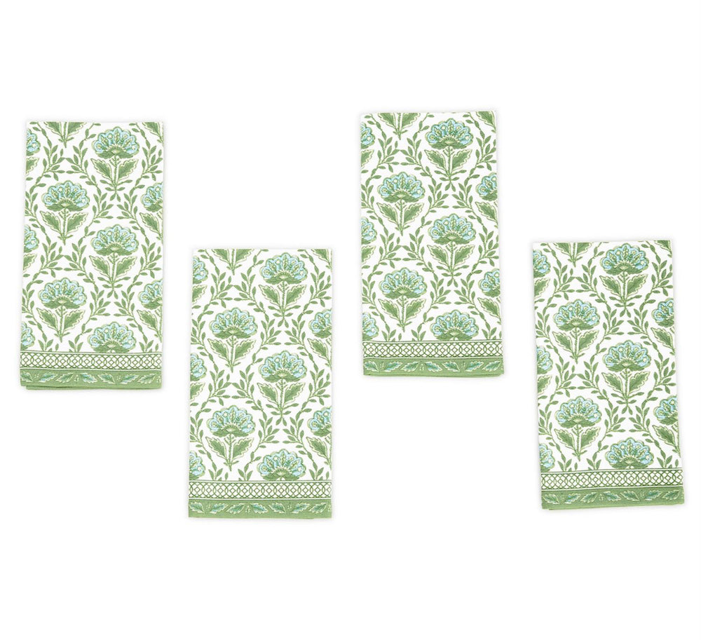 Countryside Set of 4 Floral Pattern Napkins